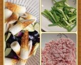 茄子とちくわのそぼろ炒め作り方1写真