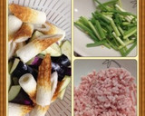 茄子とちくわのそぼろ炒め作り方1写真