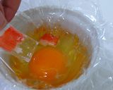 お弁当にレンジで簡単*ふわふわカニたま*作り方2写真