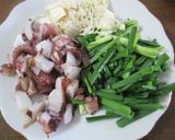 たこ＆ニラ＆えのきのチーズチヂミ作り方1写真