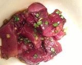 簡単‼マグロの漬け風おつまみ作り方3写真