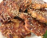 鶏挽肉ｄｅ照焼きごぼうバーグ作り方7写真