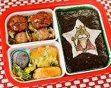 二種の味♪なめこミートボールキャラ弁作り方10写真