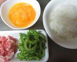 苦くないよー(≫‿ ≪♪ゴーヤ炒飯①作り方1写真