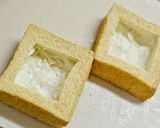 ほろ苦スパイシー肉詰め厚揚げのチーズ焼き作り方1写真