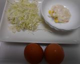 残ったポテトサラダを入れた卵焼き作り方1写真