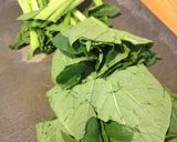 家にあるもので★小松菜粒マスタードあえ作り方1写真