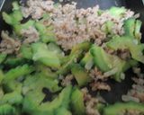 味噌ミンチでゴーヤとポテトのチーズ焼き作り方3写真