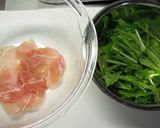 生ハムと水菜の洋風かき揚げ作り方1写真