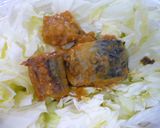 簡単！キャベツとさば味噌煮缶レンジ蒸し作り方4写真