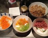 玄米で作る納豆チャーハン(カレー風味)作り方1写真
