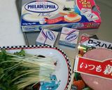 かいわれハムクリーミー巻き作り方1写真