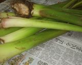 生の芋がら炒め作り方1写真