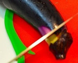 ✿焼き茄子の海老とオクラの餡かけ✿作り方1写真
