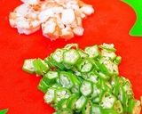 ✿焼き茄子の海老とオクラの餡かけ✿作り方3写真