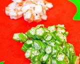 ✿焼き茄子の海老とオクラの餡かけ✿作り方3写真