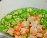 ✿焼き茄子の海老とオクラの餡かけ✿作り方4写真