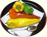 カラーピーマンの和風パスタ作り方1写真