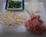 スパゲティに豚汁のつけ麺風作り方2写真