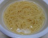 スパゲティに豚汁のつけ麺風作り方4写真