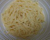 スパゲティに豚汁のつけ麺風作り方5写真