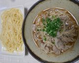 スパゲティに豚汁のつけ麺風作り方9写真