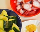 ✿タコとズッキーニのPペペロンチーノ風✿作り方1写真