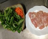 鶏肉と空芯菜の塩麹炒め作り方1写真