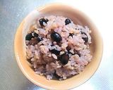 玄米入り黒豆の炊き込みごはん(黒豆ご飯)作り方3写真