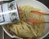 ペンネとベーコンのクリームソース作り方5写真