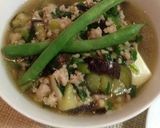 茄子鶏そぼろネギ餡掛け 枝豆豆腐作り方7写真