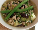 茄子鶏そぼろネギ餡掛け 枝豆豆腐作り方7写真