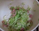 キャベーコン卵丼作り方5写真
