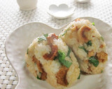 バター風味☆焦がしちくわと大葉のおにぎり作り方4写真