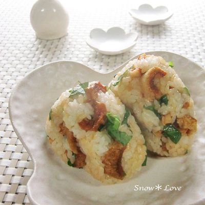 バター風味☆焦がしちくわと大葉のおにぎり by Snow＊Love