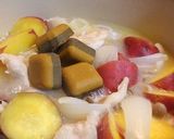 さつま芋とチキンの豆乳カレースープ作り方5写真