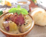 さつま芋とチキンの豆乳カレースープ作り方8写真