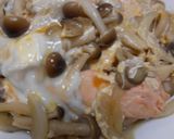 秋鮭ときのこ入り玉子丼作り方16写真