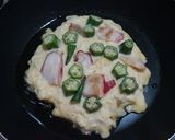 タコとオクラのお好み焼き作り方5写真