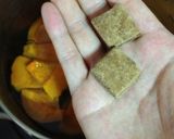 材料3つ！コーヒーと黒糖でカボチャの煮物作り方3写真