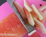 スイカの皮の野菜炒め作り方1写真