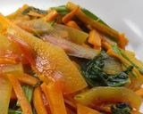 スイカの皮の野菜炒め作り方3写真