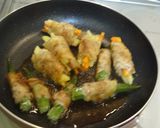 一手間かけて　夏野菜のぐるぐる小間肉巻き作り方4写真
