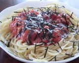 トマト缶と明太子ソースで簡単冷製パスタ作り方4写真