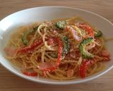 ☆ゴーヤ入り たらこパスタ☆作り方4写真