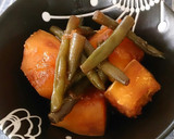 簡単☆かぼちゃとインゲンの煮物作り方5写真