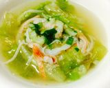 レタスとカニカマで♪生姜入り中華風スープ作り方5写真