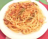 キムチとベーコンの焼きうどん作り方6写真