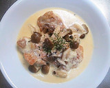 フライパンひとつ鶏肉ときのこのクリーム煮作り方6写真