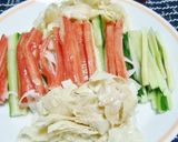 乾燥湯葉ときゅうりカニかまのごまだれ味作り方4写真